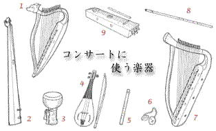 コンサートで使う楽器